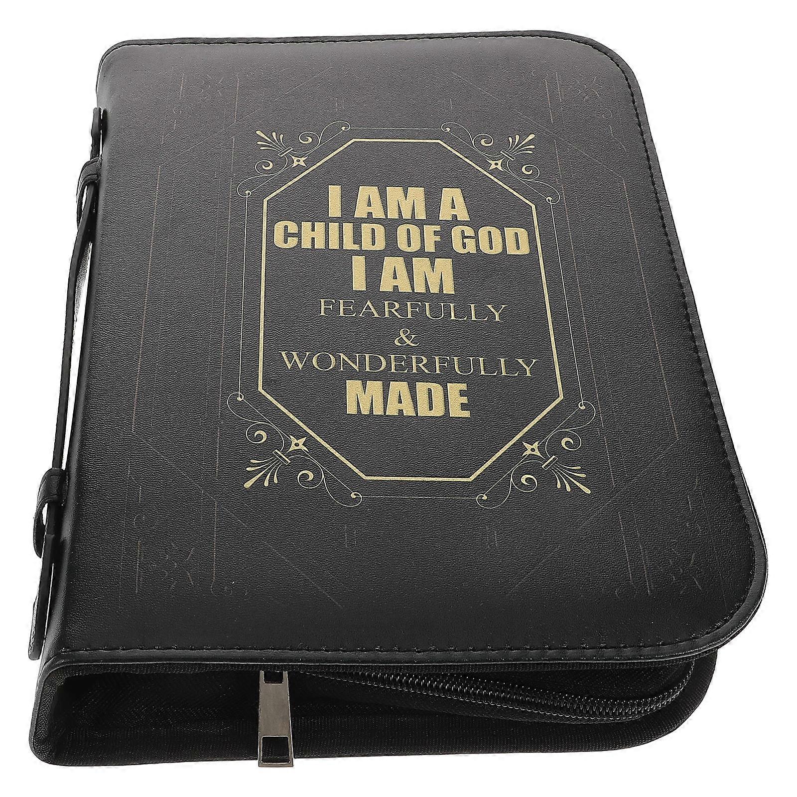 Cross Bible Book Cover Protector with Handle for Carrying