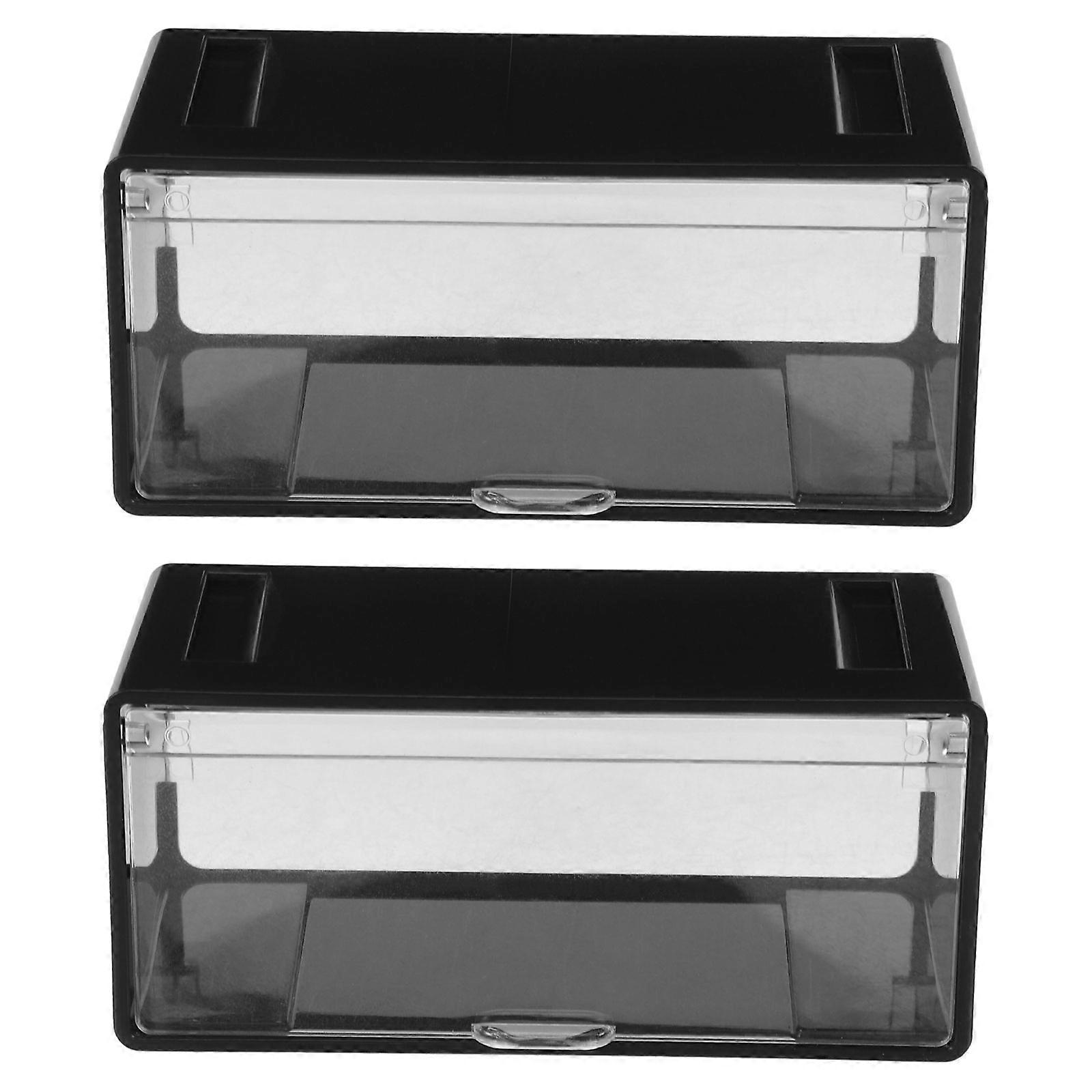 Toy Car Storage Organizer Boxes for 2Pcs Model Car Display with Stackable Design