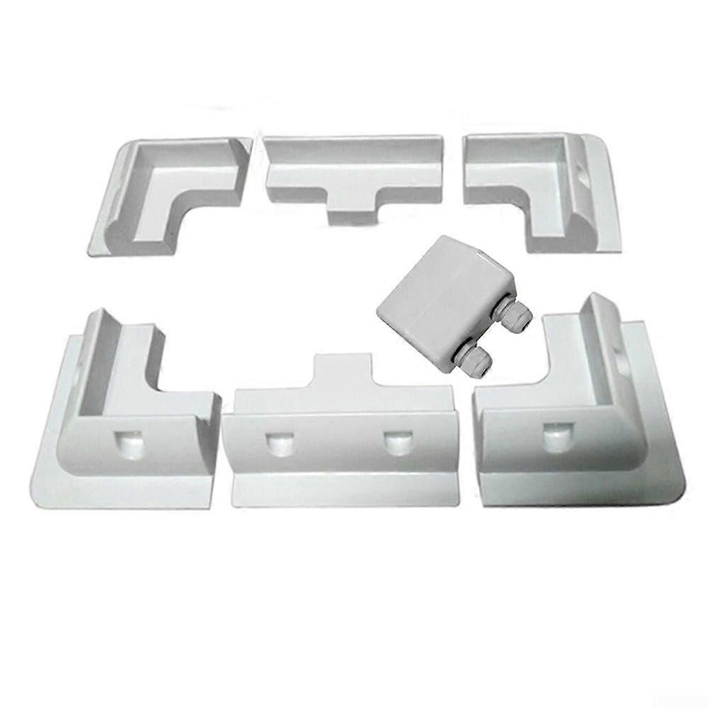 Solar Panel Mounting Brackets No Drill ABS Kit for RV and Boat WeatherResistant White 7PCS