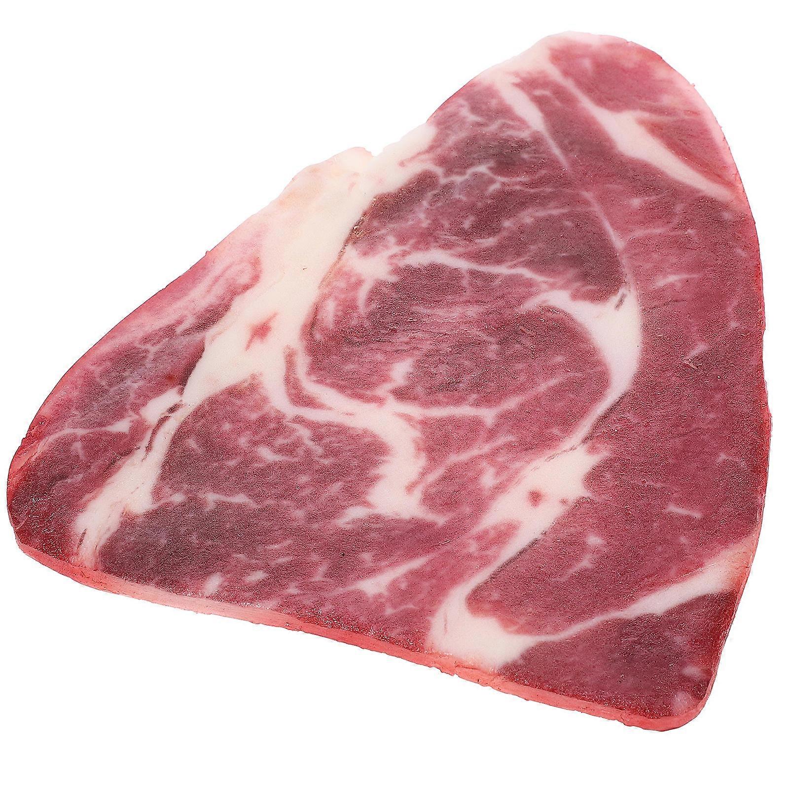 Lifelike Meat Decoration Artificial Beef Slice Model for Decoration 5Pcs