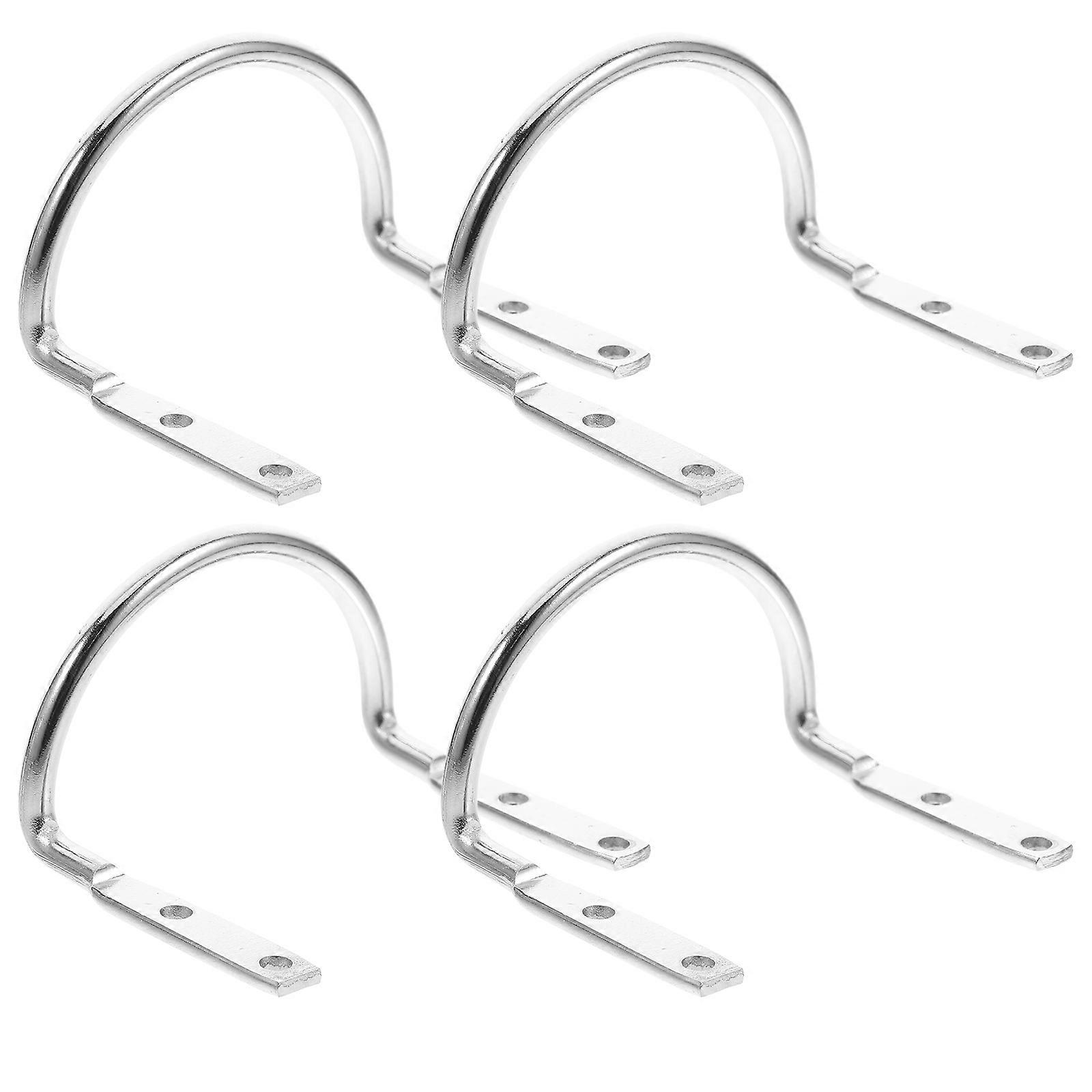 Silver Heavy Duty Hammer Loop for Tool Belt 4Pcs U-Shaped Holder