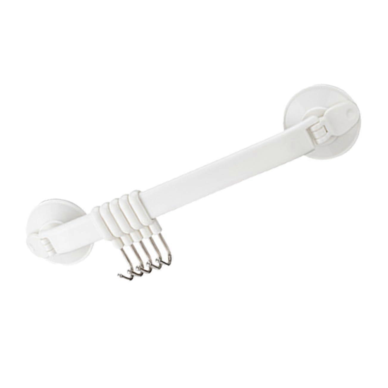 Wall Mounted and Suction Cup Hooks Reusable NoDrill Bathroom Kitchen Storage Rack Adjustable Hanging Space