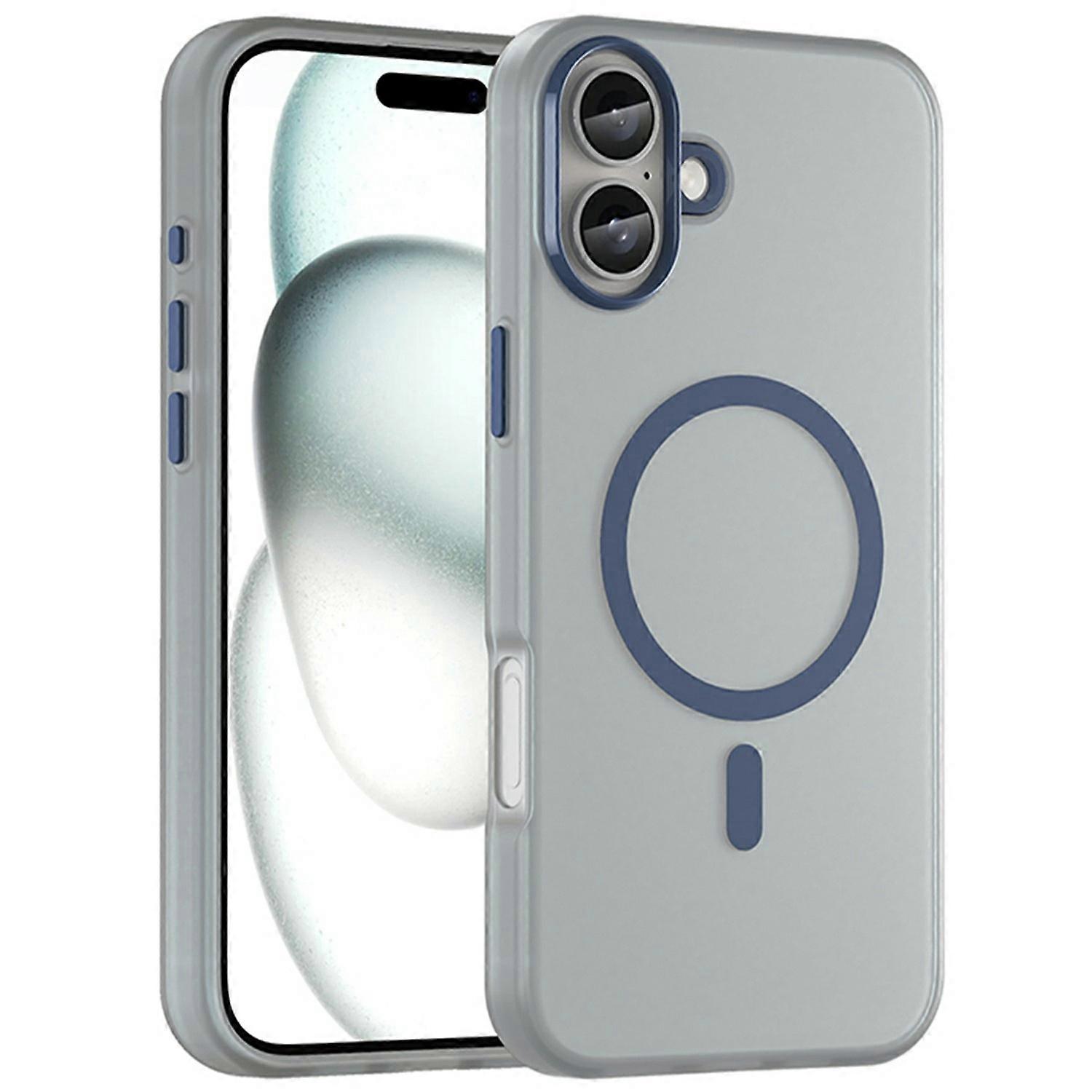 For iPhone 16 Plus Case Compatible with MagSafe TPU+PC Slim Matte Translucent Phone Cover