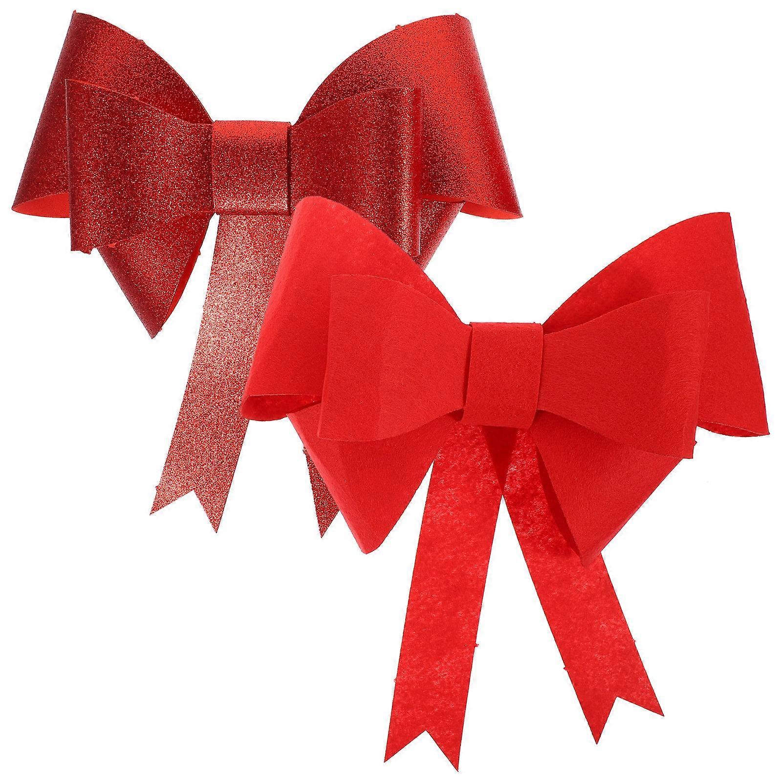 Red Bow Curtain Tiebacks for Wedding Room Decor 10Pcs Set