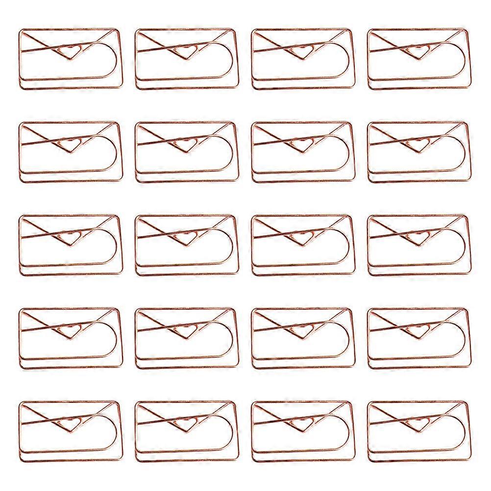 Decorative Planner Clips Heart Envelope Paperclips for Storage Use 20Pcs