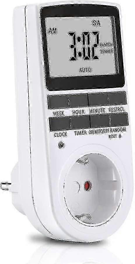 1 X Digital Timer Clock Timer Socket Digital Socket With Large Lcd Display And 10 X Programmable Programs And Random Anti-theft Digital Timer 2025