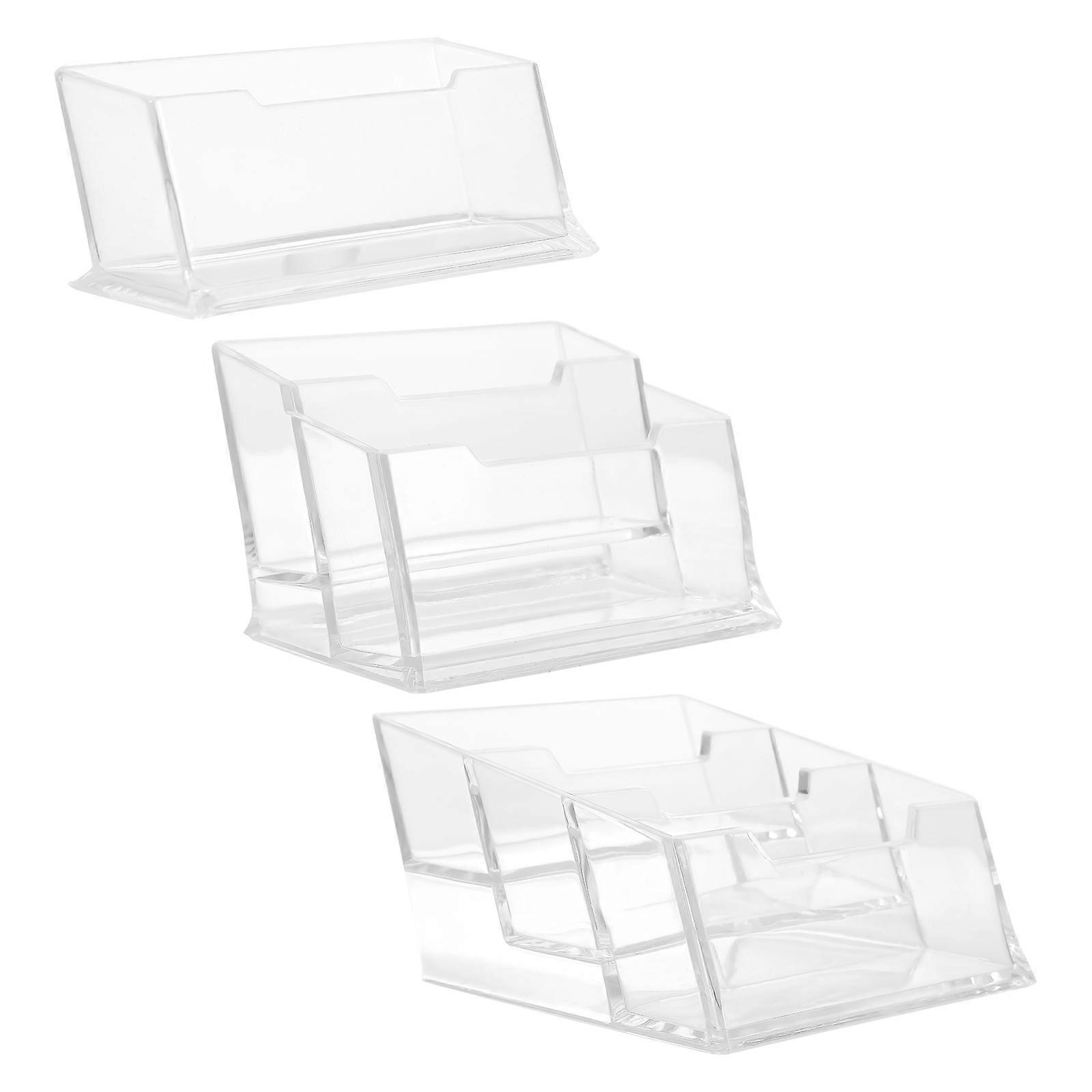 Card Holder Acrylic for Storage 6Pcs Transparent