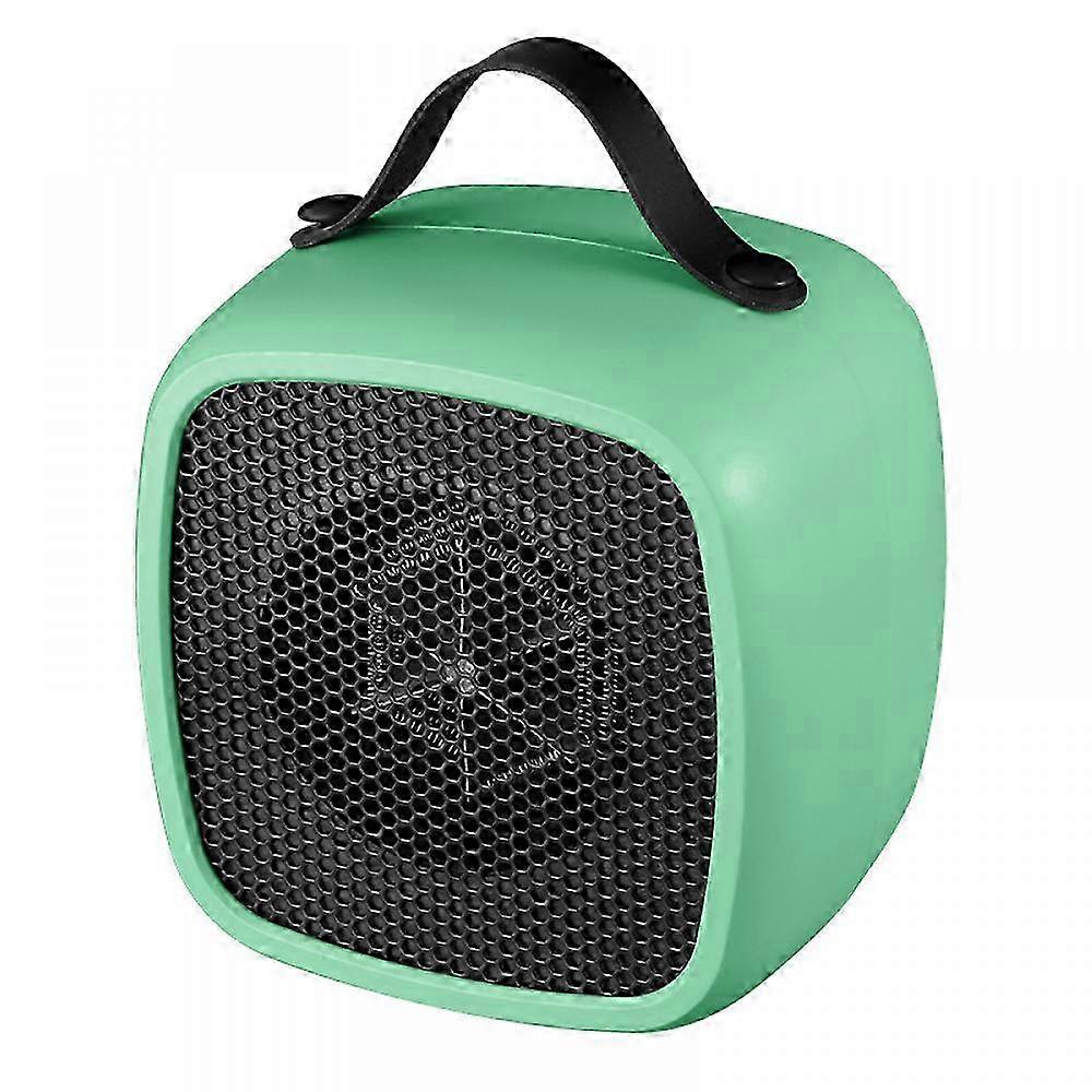 (Verde)Aquecedor de espaço, mini ventilador elétrico compacto a pilhas elétrico mini elétrico com a rendimento elevado de Ermostat