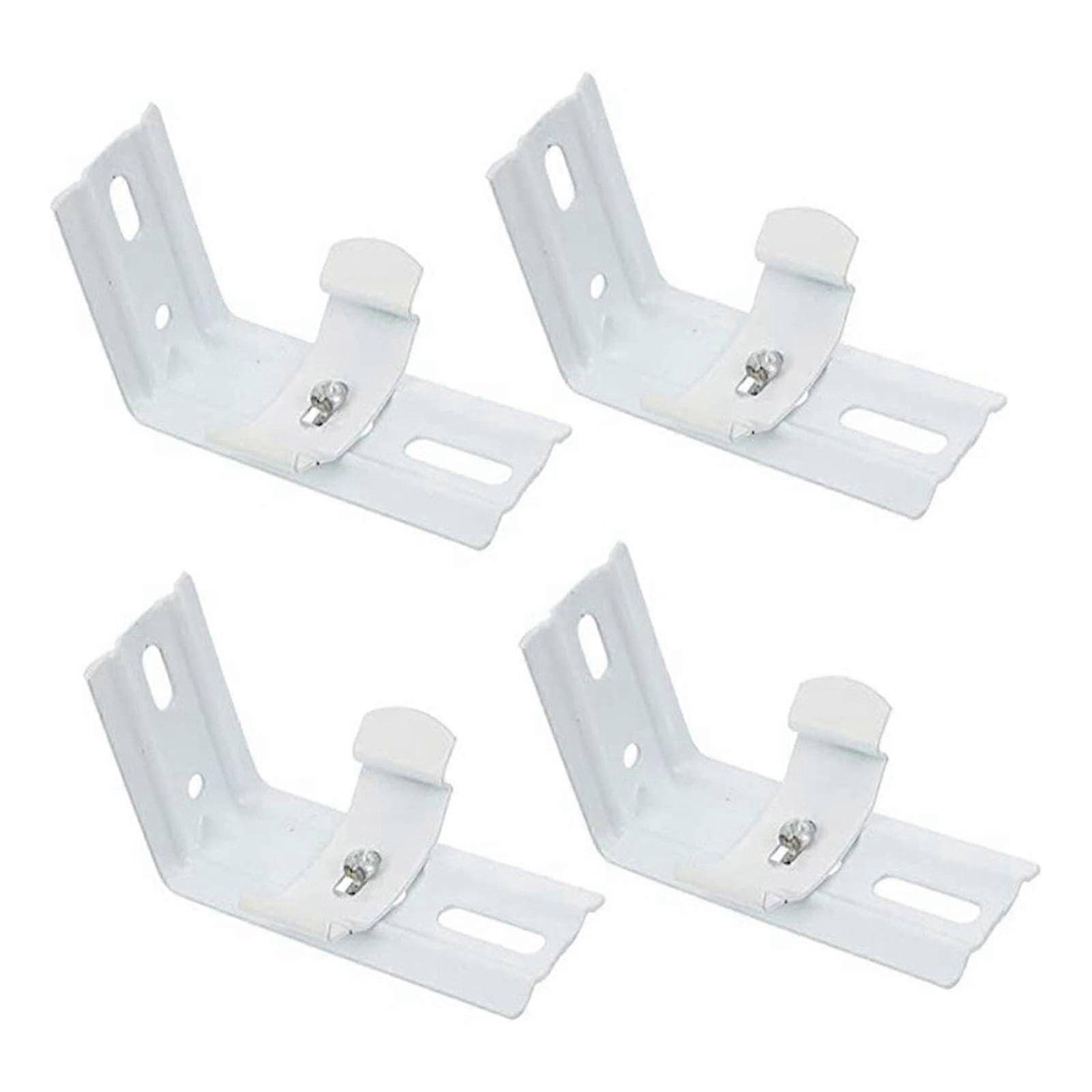 4X Heavy Duty Curtain Rod and Window Headrail Brackets, Adjustable L Shape, Easy DIY Install