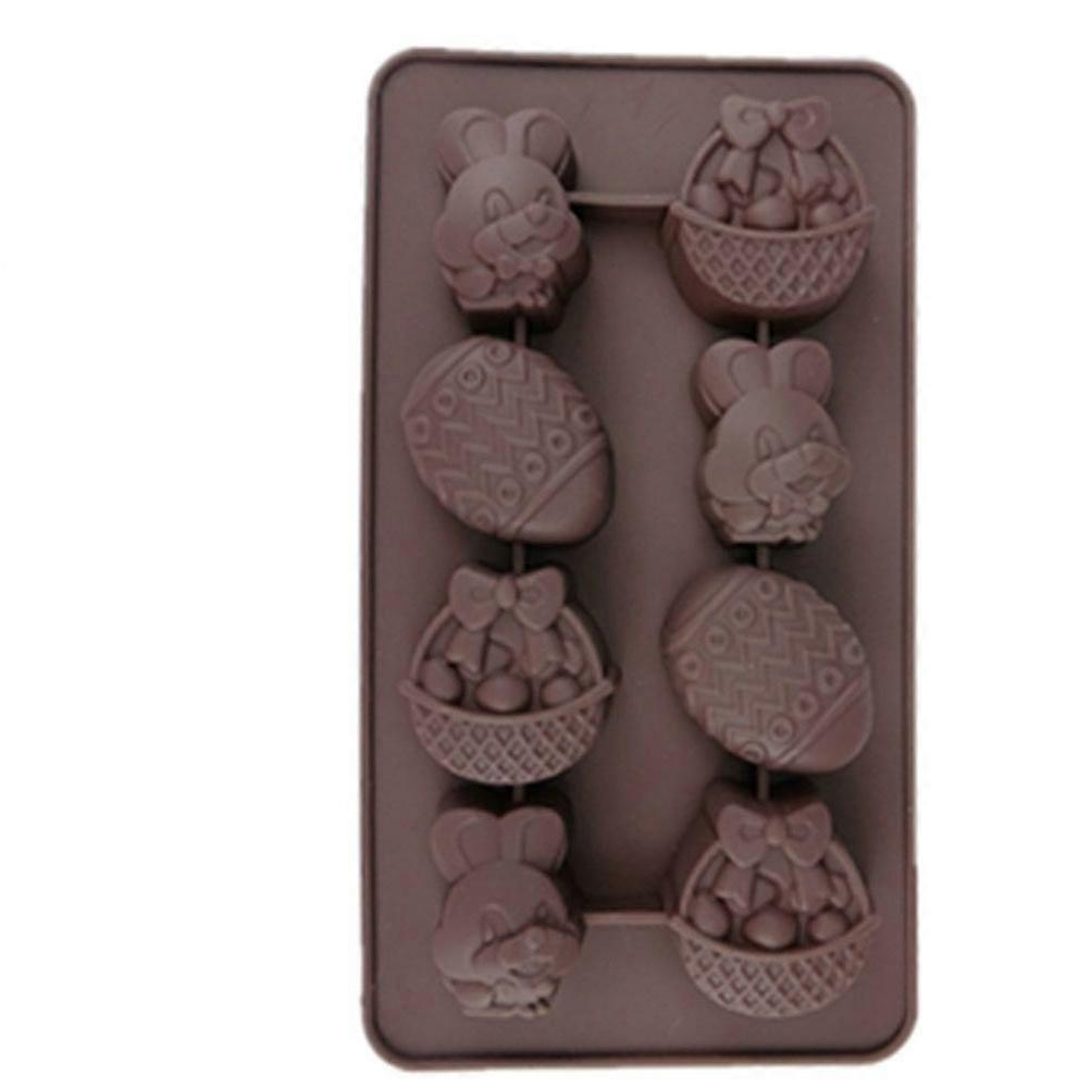 8 Cavity Bunny Easter Silicone Mold for Chocolate and Cake, Oven Safe and Easy Release