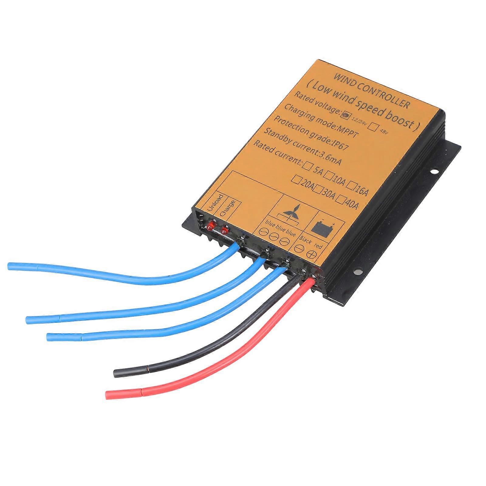 MPPT Wind Turbine Charge Controller 12V 24V 16A IP67 Waterproof  Efficiency Charging