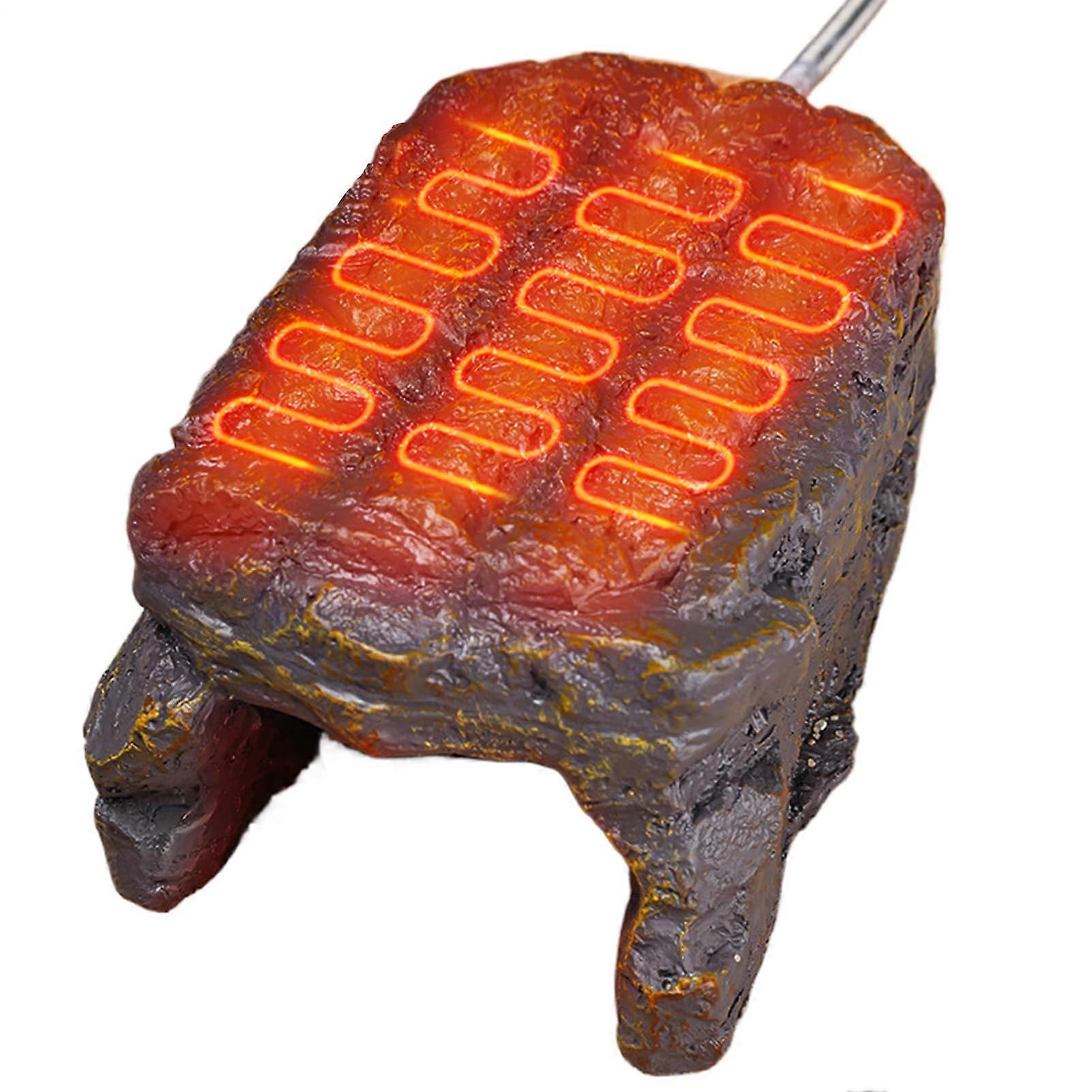 Reptile Heated Cave with Fast Heating and Auto ShutOff, USB Powered Rustic Rock Hideaway