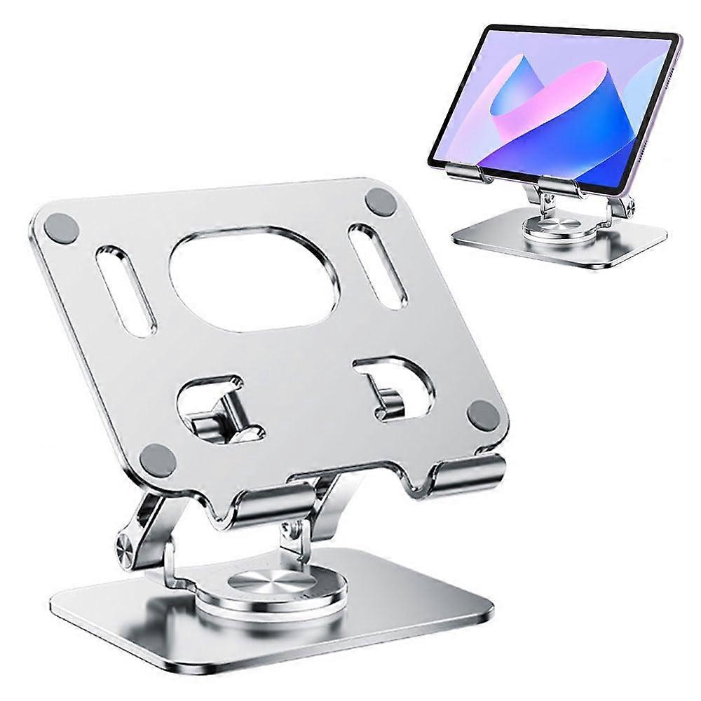 Tablet Stand with Adjustable Ergonomic Design for Desk, Compatible with iPad Pro, Galaxy Tab and MacBook