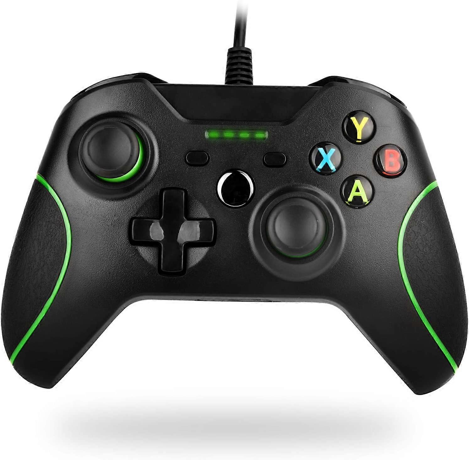 Wired Controller with Headset Jack for Xbox One, USB Gamepad for PC, Dual Vibration, Ergonomic Grip