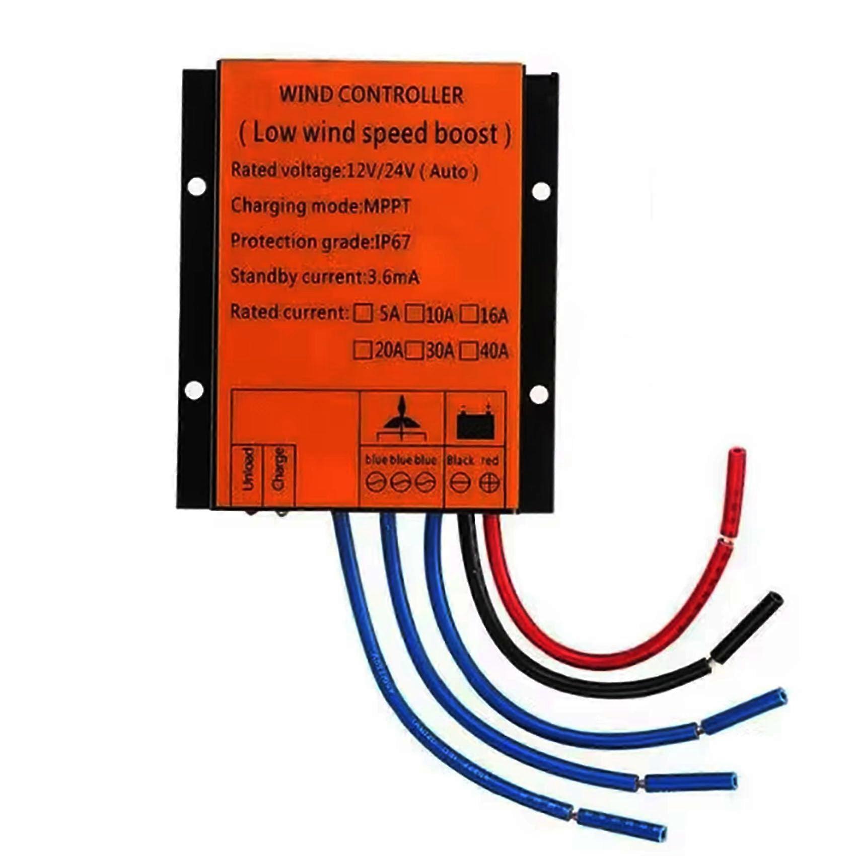 800W 48V MPPT Wind Turbine Charge Controller, IP67 Waterproof Regulator for Off Grid Systems