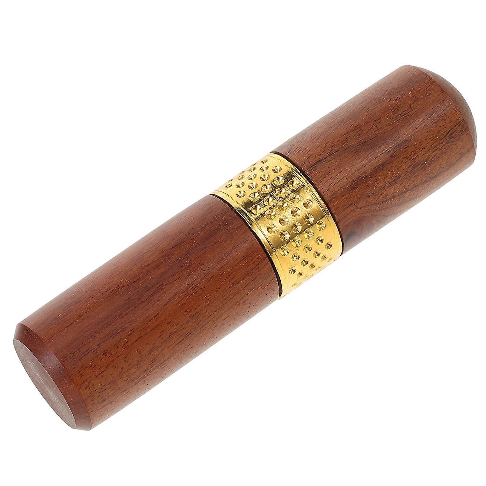 Wooden Needle Case with Secure Closure, Compact MultiFunction Organizer for Sewing and Toothpicks