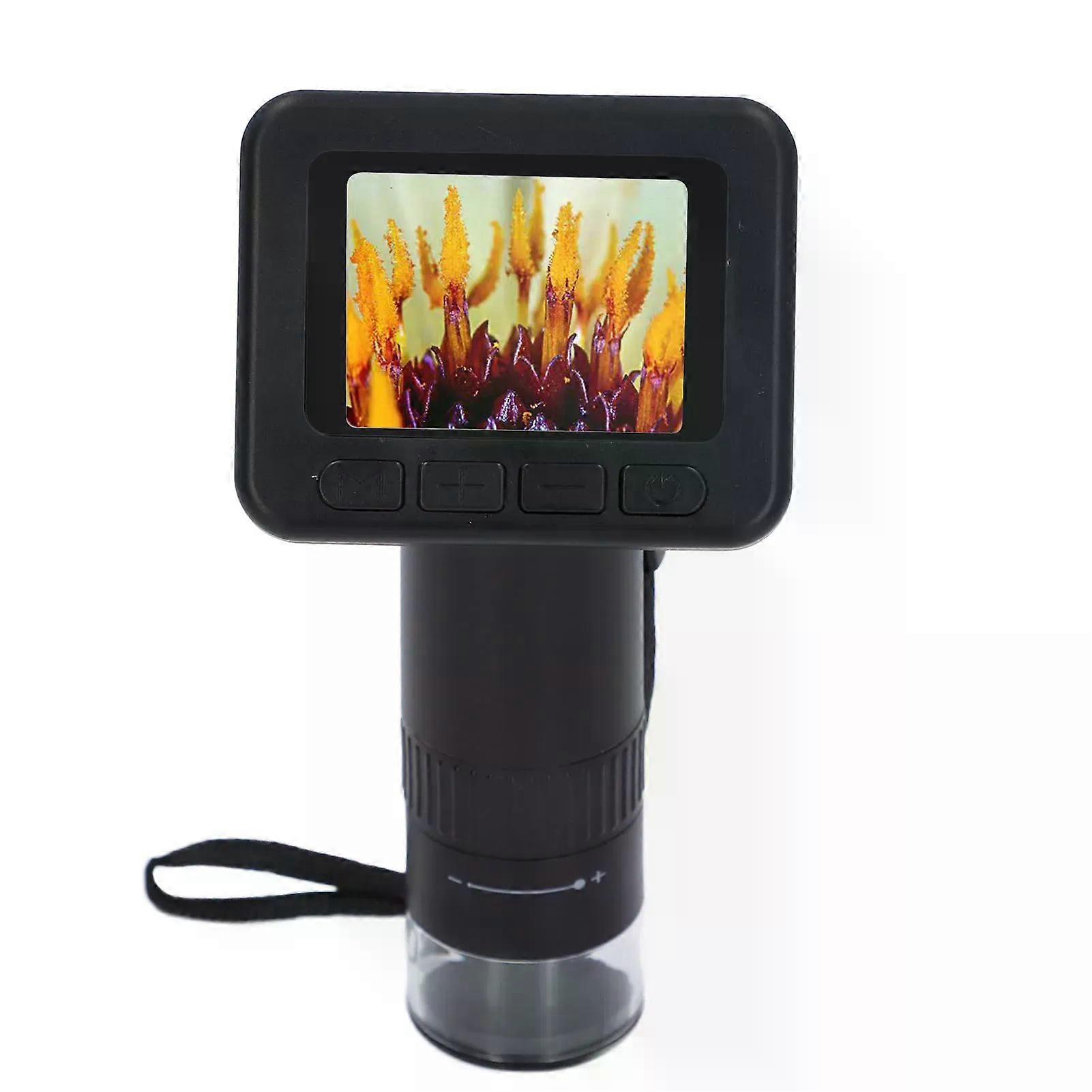 1000X HD Microscope 2 Inch Screen 8 Adjustable LEDs USB 5V Handheld Microscope with Cable for Circuit and Skin Detection