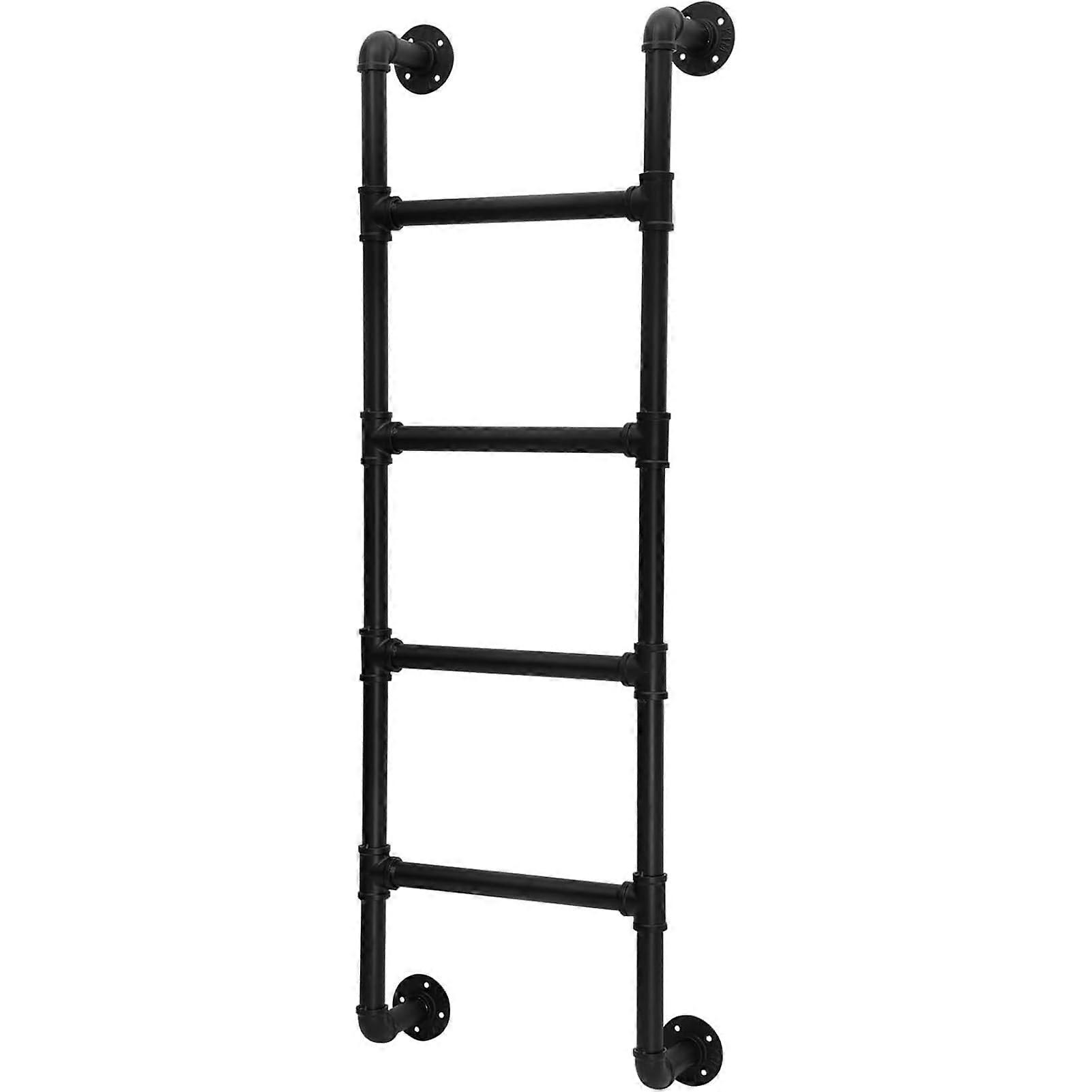 Wall Mounted Loft Ladder Adjustable Height 330lbs Capacity Durable Iron for Attic Bunk Bed 4.7ft