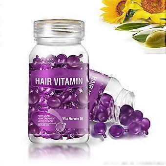 Hair Vitamin Serum for Color Treated Hair with Moroccan Argan Macadamia Oil, 30 Capsules