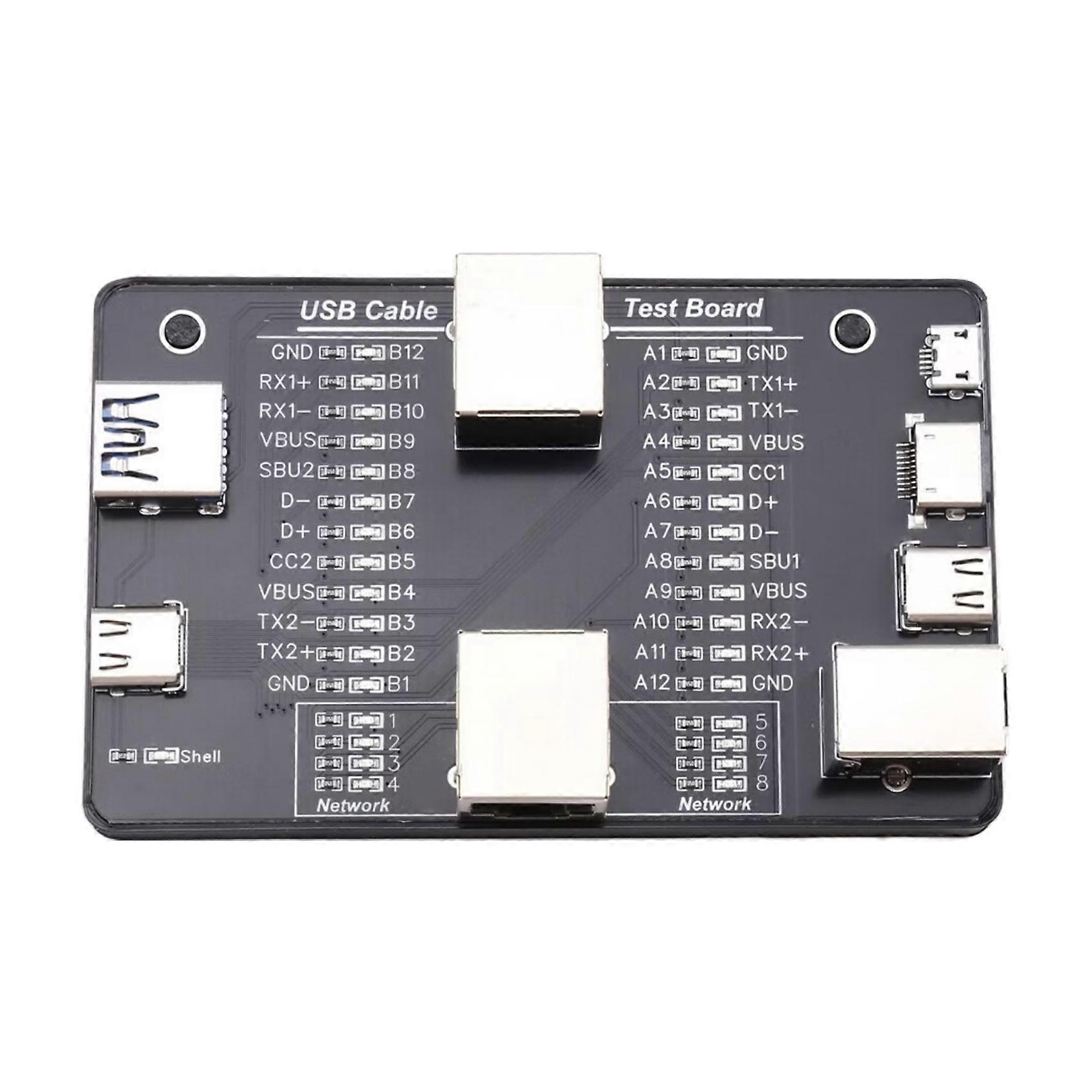 Multifunctional Data Cable Tester USB Data Cable Testing Type-C Testing Board for Android/IOS Fast Charging Cables