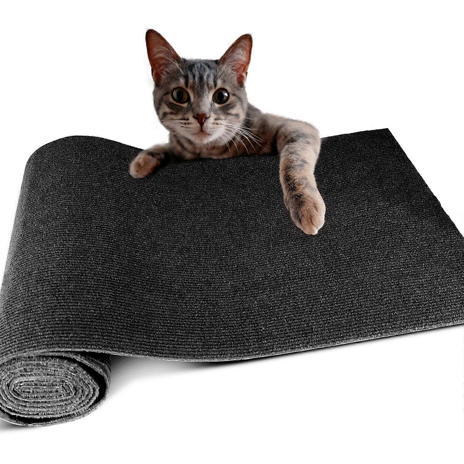 Cat Scratching Pad and Couch Protector, DIY Cuttable Cat Scratch Mat for Sofa Wall, Dark Gray