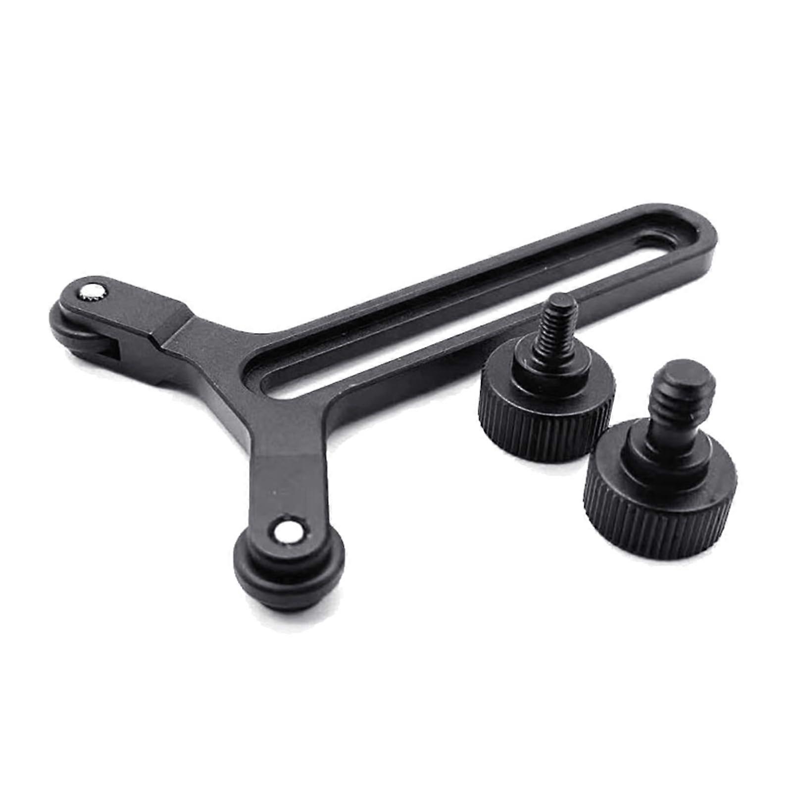 Adjustable Y Shaped Lens Support Bracket with Dual Wheel Camera Lens Stabilizer for Tripod