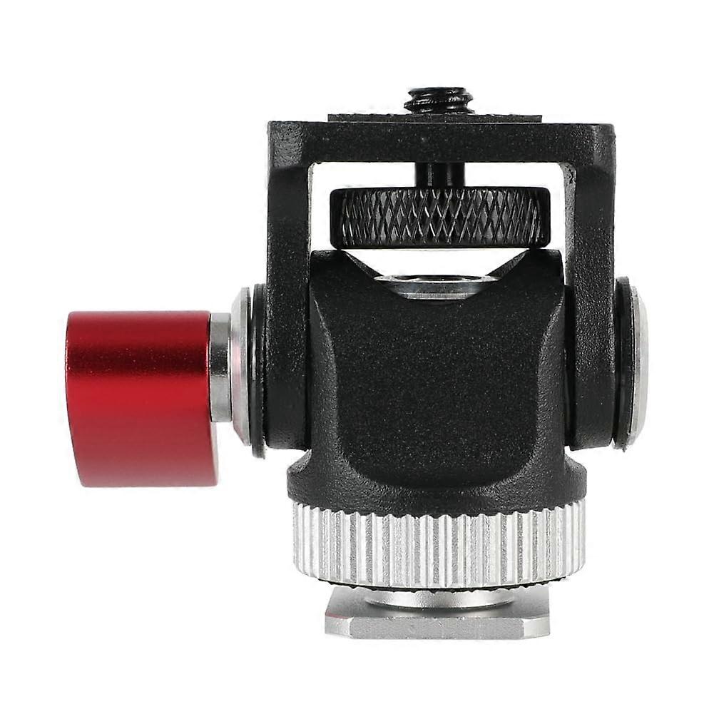 Camera Cold Shoe Mount with Adjustable Tripod Head Adapter 1/4 Inch Screw for DSLR LED Light