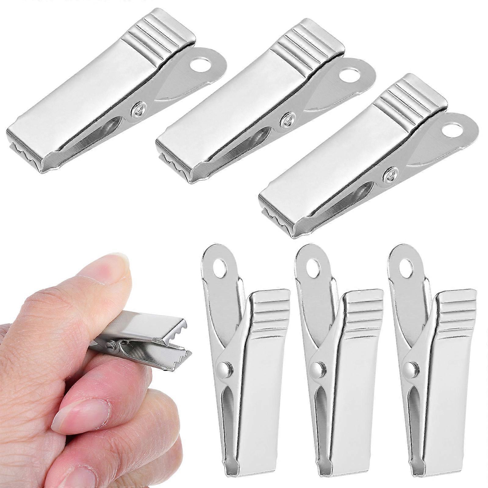 Silver Clips Electrical Metal 20Pcs for Wiring Spring Clamp