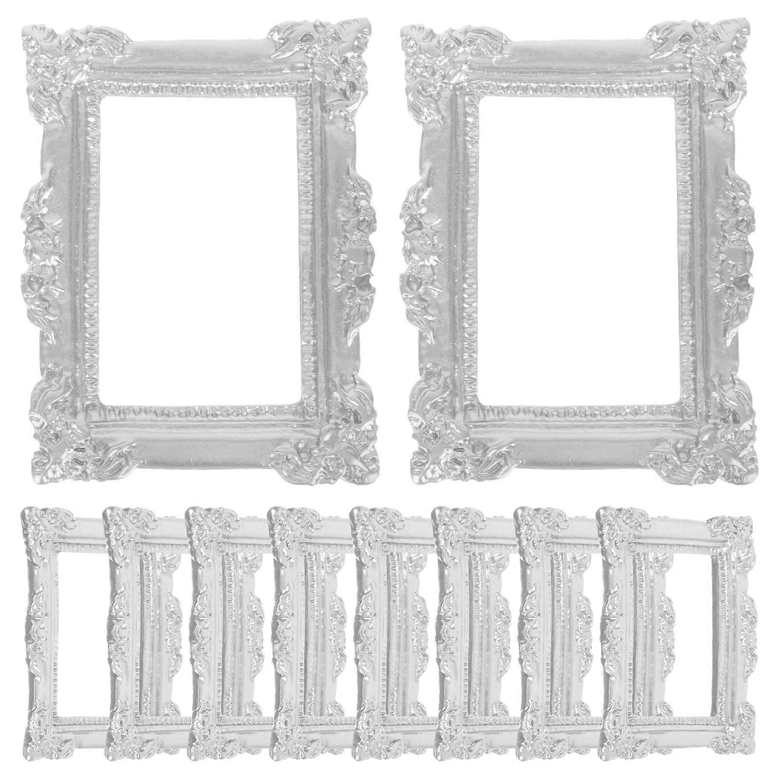 Decorative Mini Photo Frames 10Pcs Rectangular Shape Suitable For Phone Case Decor With Retro Style Design