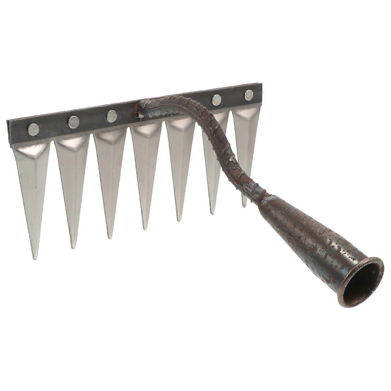 Steel Gardening Rake Hand Rake for Digging Small Garden Tool