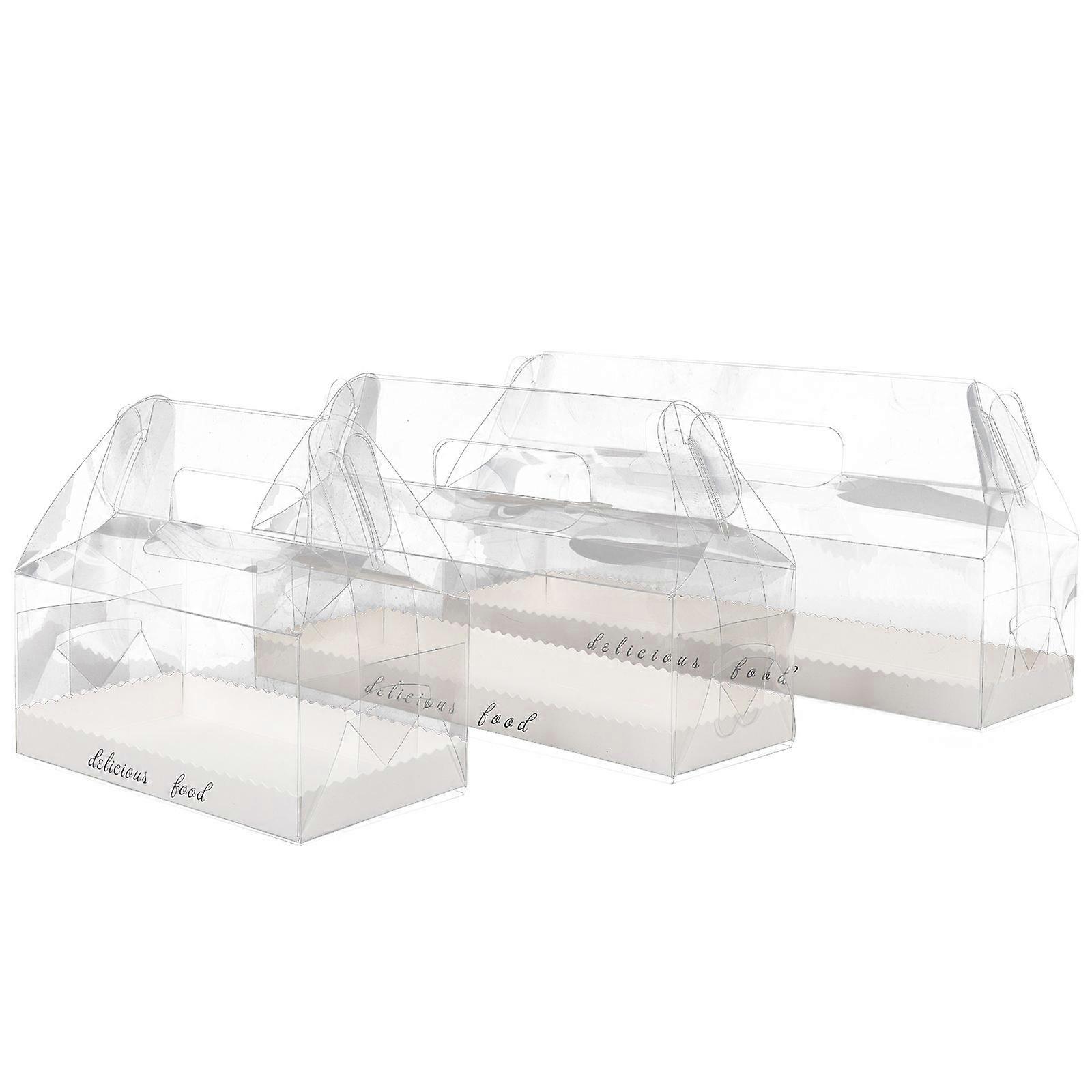 Clear Cake Box for Baking Includes 6Pcs Transparent Gift Dessert Boxes