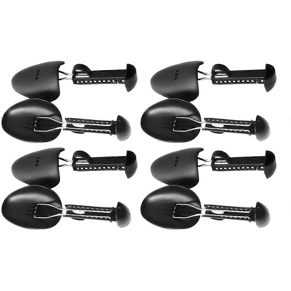 Plastic Shoe Stretcher Durable Adjustable Shoe Expander 4Pair Black Set
