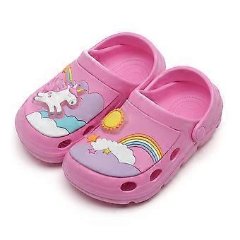 Boys Girls EVA Clogs Dinosaur Unicorn Rocket Slip On Summer Beach Pool Slides