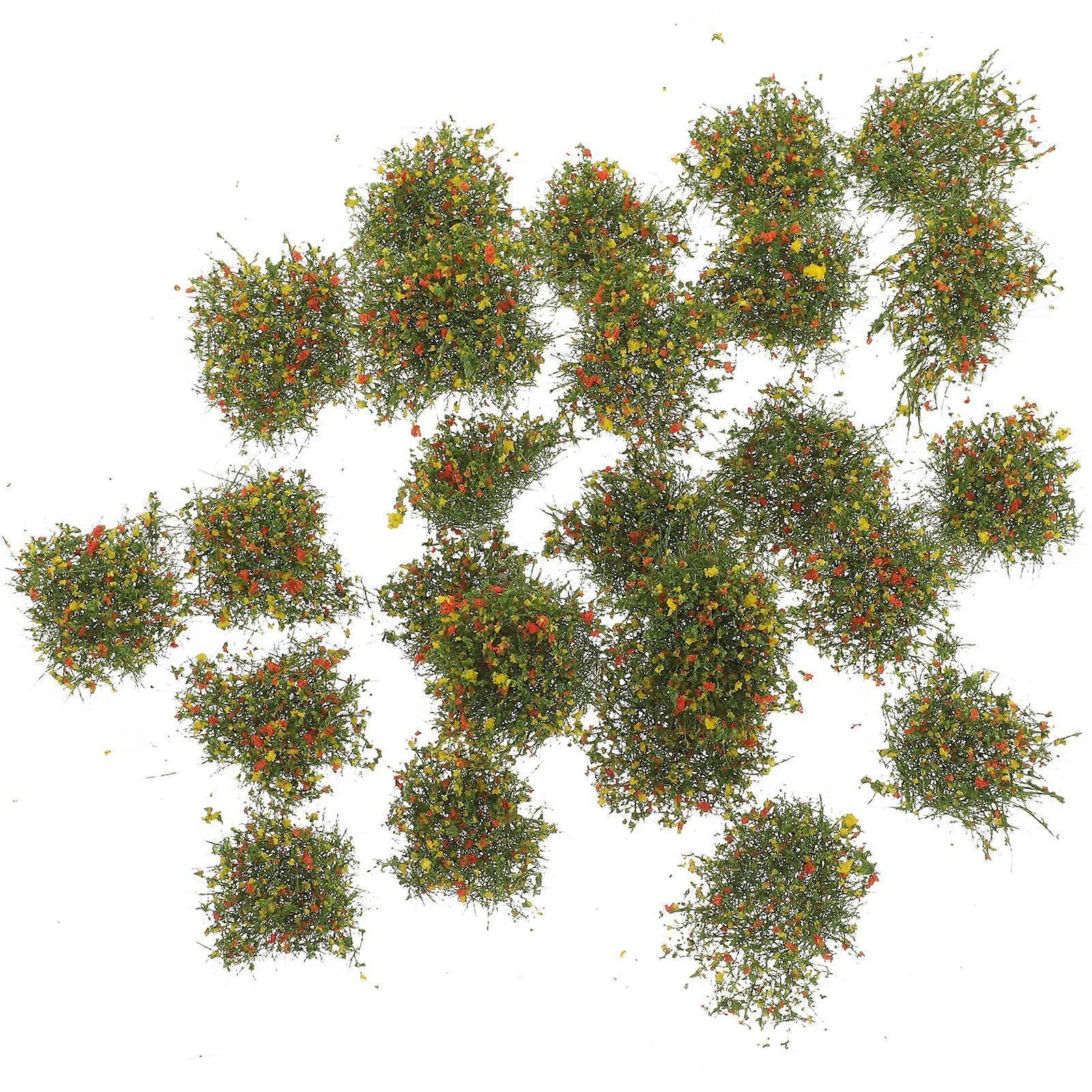 Landscape Flower Model Micro-Landscape Grass Cluster Models for Decoration 25Pcs