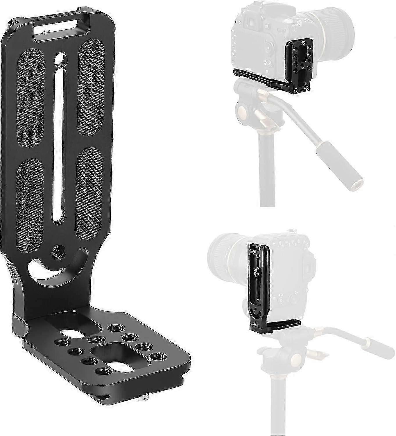 DSLR Camera Vertical Universal L Bracket Aluminum Quick Release Plate Compatible
