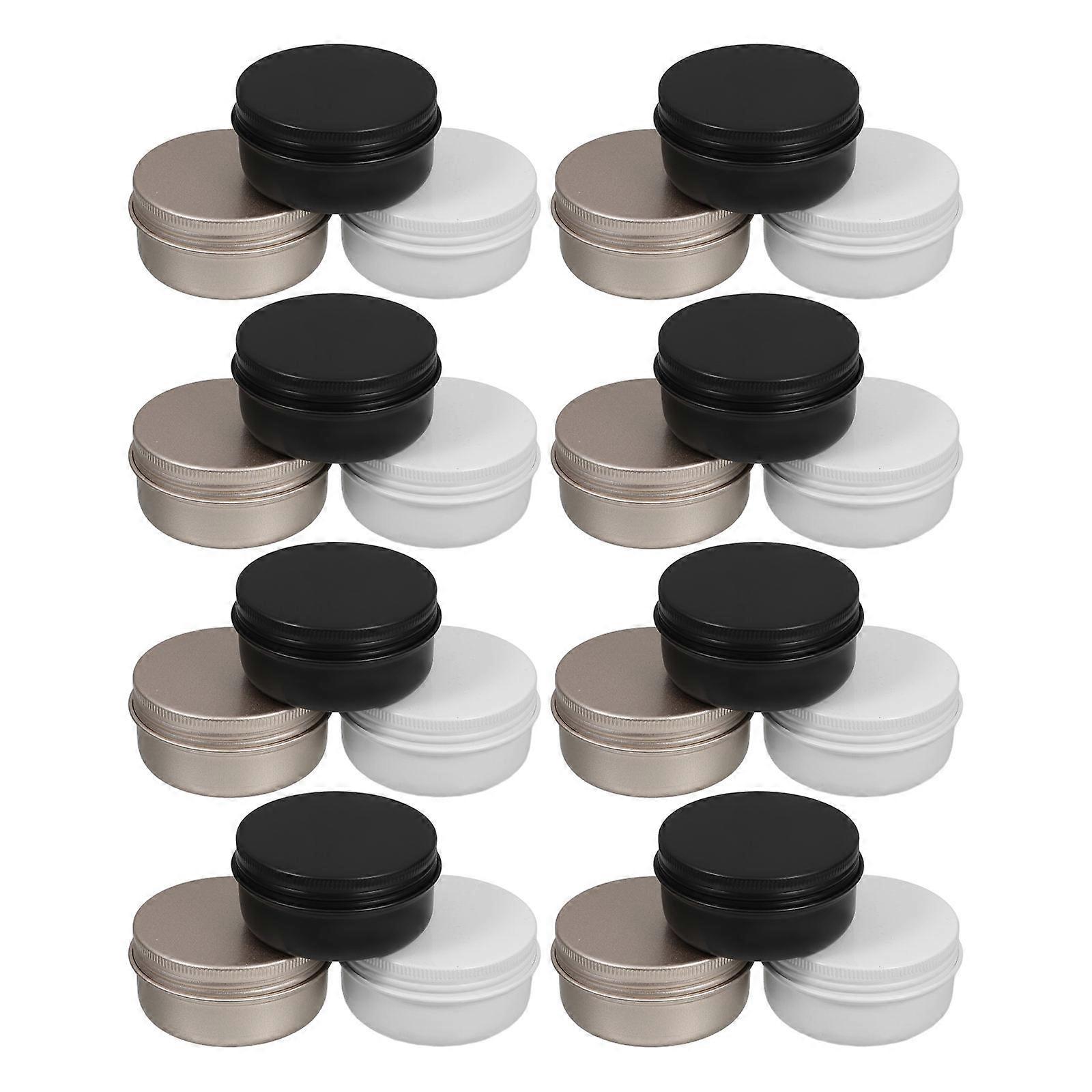 Tea Subpackaging Box Aluminium Box for Storage Use 24Pcs Screw-Thread Containers