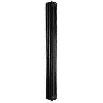 Traditional 4 Column Radiator 1800mm x 200mm Modern Central Heating Heater Matt Black Carbon Steel