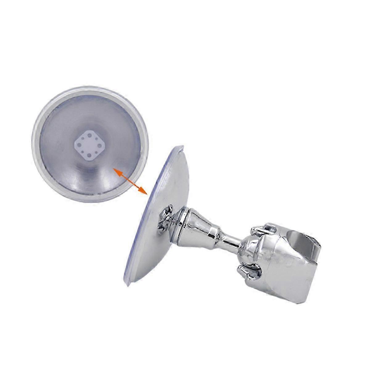 Shower Head Held Holder Silver Adjustable Suction Bracket Bathroom 2Pcs