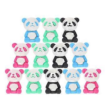 16Pcs Dibujos Animados Niño Borrador Panda Goma Regalo Pintura Decoración de la Habitación (Color Aleatorio)