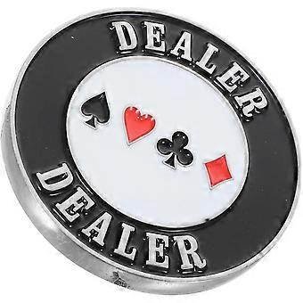 Holdem Poker Dealer Button Poker Spel Tokens Chip Houder Speelkaarten Indicator Accessoires Dubbelzijdige Metalen Spelbenodigdheden Accessoire