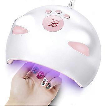 60w Led Uv Nail Lamp For Gel Nail Polish With 3 Timers (30/60/99s) Auto-sensing Digital