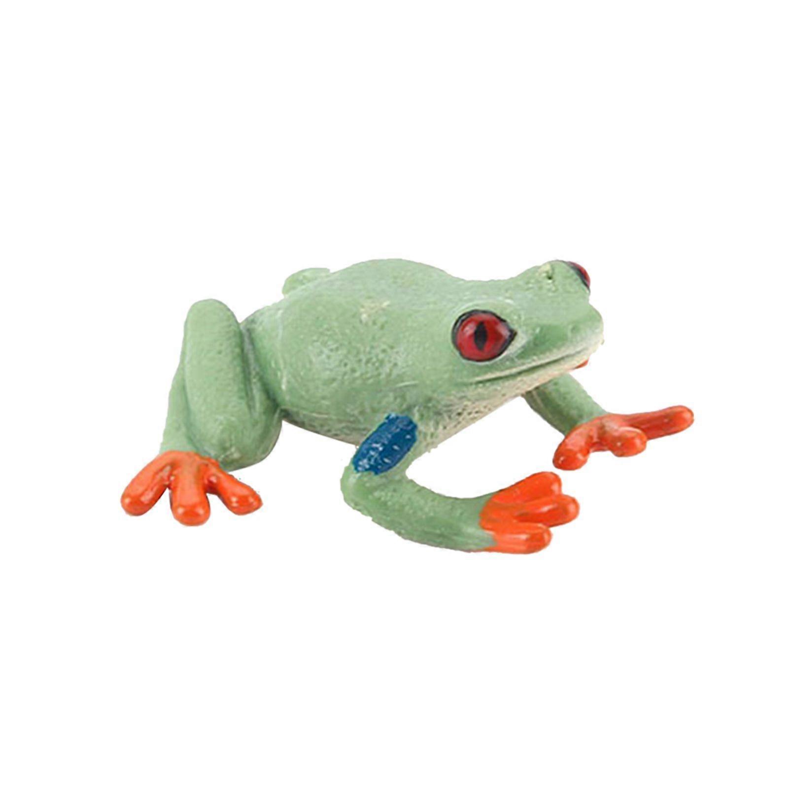 Frog Model Smell-less Solid PVC Realistic Frog Figure for Home