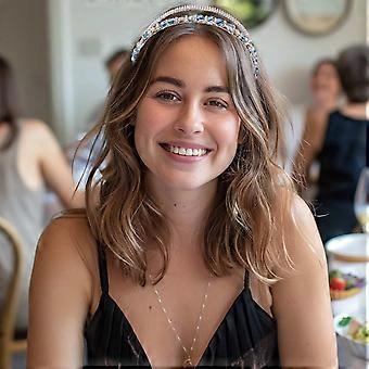 Colorful Rhinestone Headband Double Layered Crystal Headbands Sparkly Jeweled Hairband for Women Multicolor