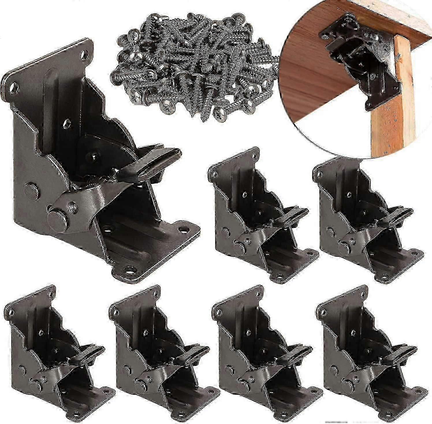 8pack Folding Table Legs Bracket Foldable Table Bracket Lock Extension Support Bracket Locking Hinges, Foldable Support Bracket Self-locking Hinges Fo