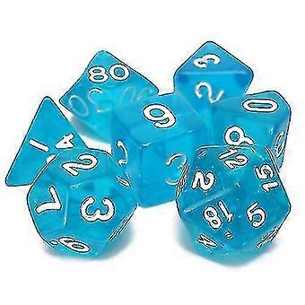 7 pcs dados poliédricos juguete juego de mesa juego de mesa prop conjunto de dados acrílico translúcido
