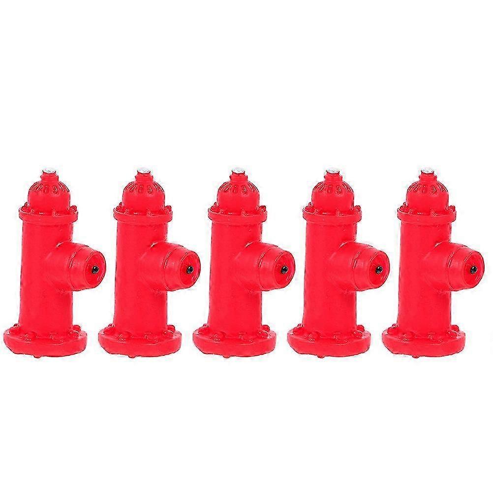 5Pcs Small Fire Hydrant Signs Micro Landscaping Fire Hydrant Models Simulated Fire Hydrant Decors