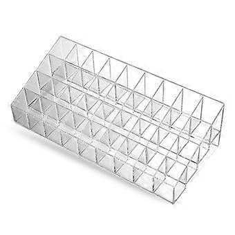 Acrylic Lipstick Organizer with 36 Slot Storage and Clear Visibility for Vanity Makeup