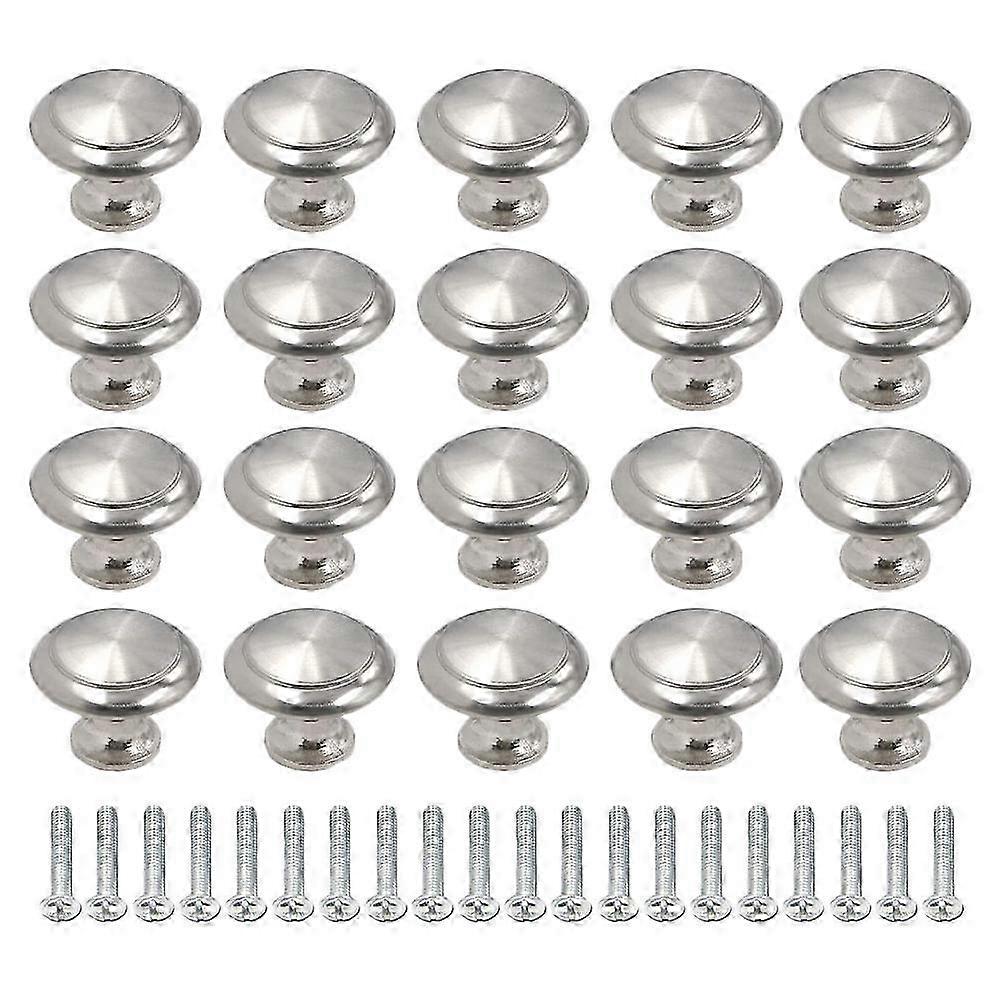 20Pcs Cabinet Knobs Round Brushed Drawer Knobs Modern Cabinet Door Knobs Handles
