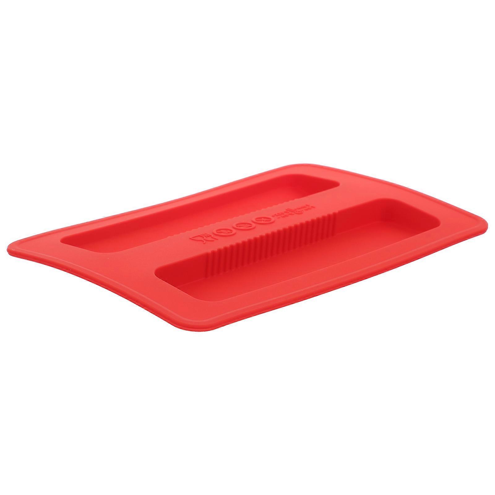 Red Silicone Toaster Lid Bread Maker Cover for Home Use