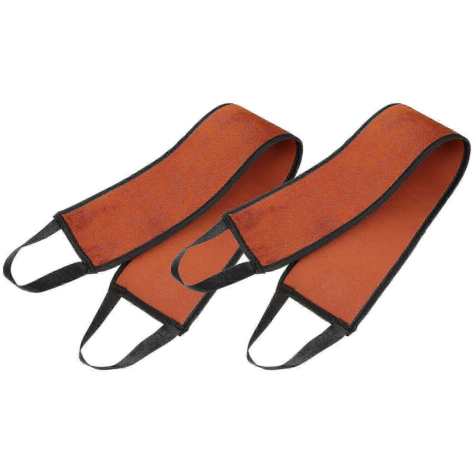 Tanning Applicator Body Lotion Applicator for Back Care 2Pcs Brown Flocking